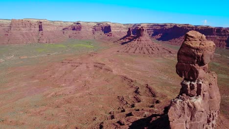 Aerial-through-the-buttes-and-rock-formations-of-Monument-Valley-Utah-3