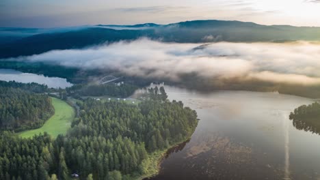 Flight-above-the-Otra-river-in-the-early-morning