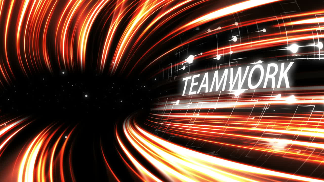 텍스트와 함께 오렌지색 터널의 비디오