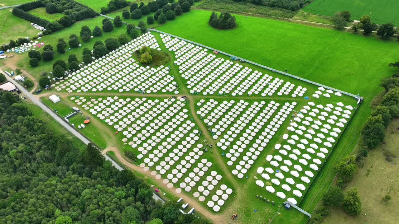 Tents at music festival site Waterford Ireland