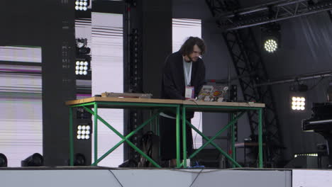 dj performing live on stage