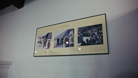 framed historical photos of josip broz tito’s public events in kumrovec museum, croatia