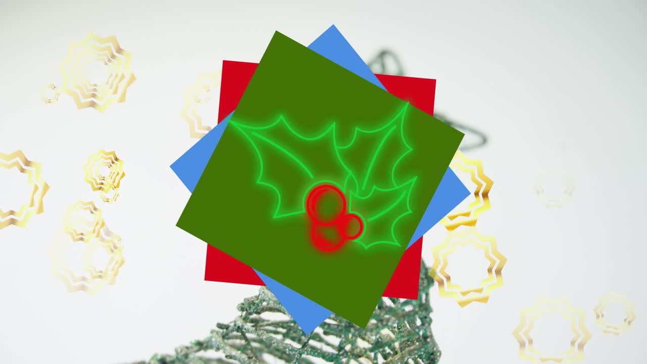 떨어지는 별 위에 네온 홀리 애니메이션