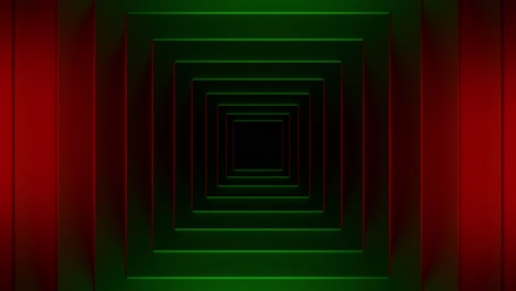 abstract green and red tunnel