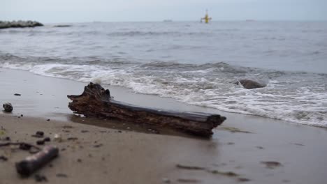 view of the sea. waves. coast. slow motion