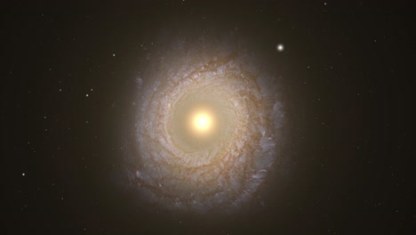 galaxy with a bright light at its center