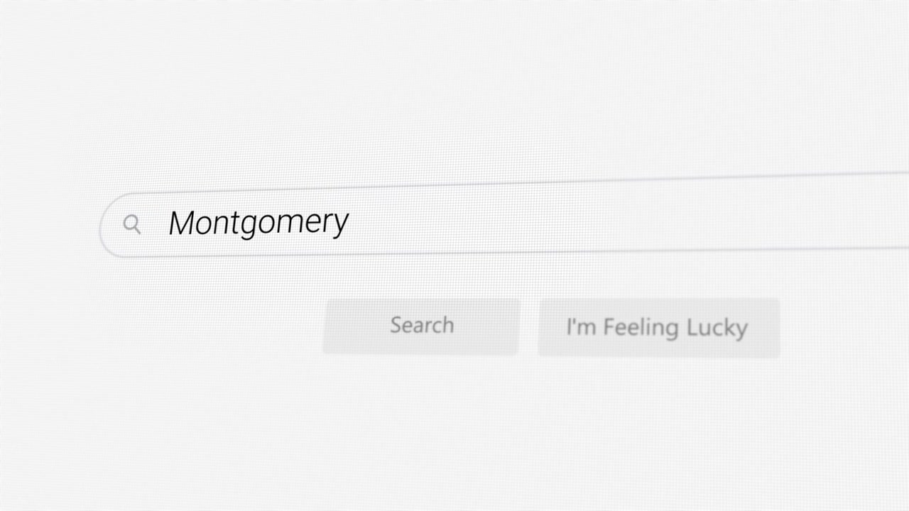 Søger efter Montgomery på internetbrowser