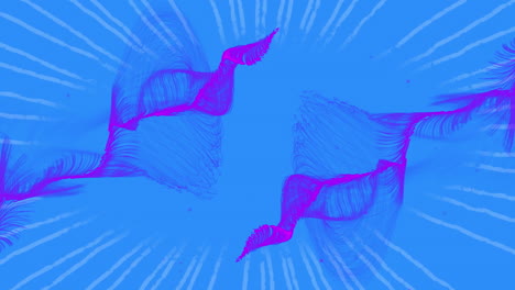 animación de la malla de transferencia de datos púrpura sobre el patrón azul