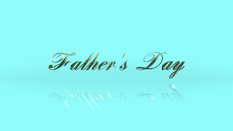 reflective greeting card celebrate fathers day with happy fathers day in gold on blue