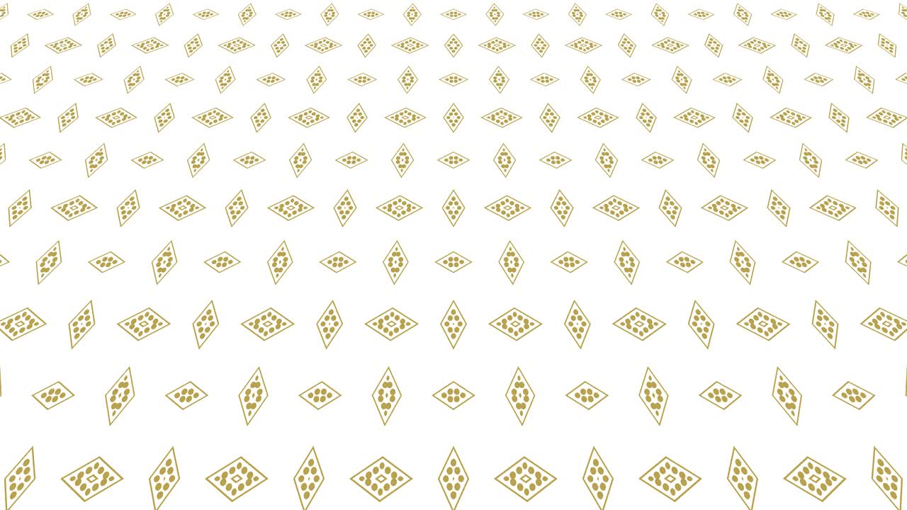 위로 기울어지고 움직이는 기하학적 형상을 가진 그래픽 비디오 패턴.