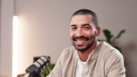 portrait of a man with a microphone