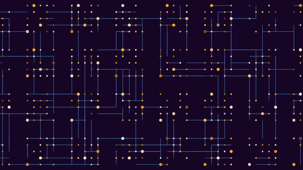Circles floating on a grid seamless pattern on dark background