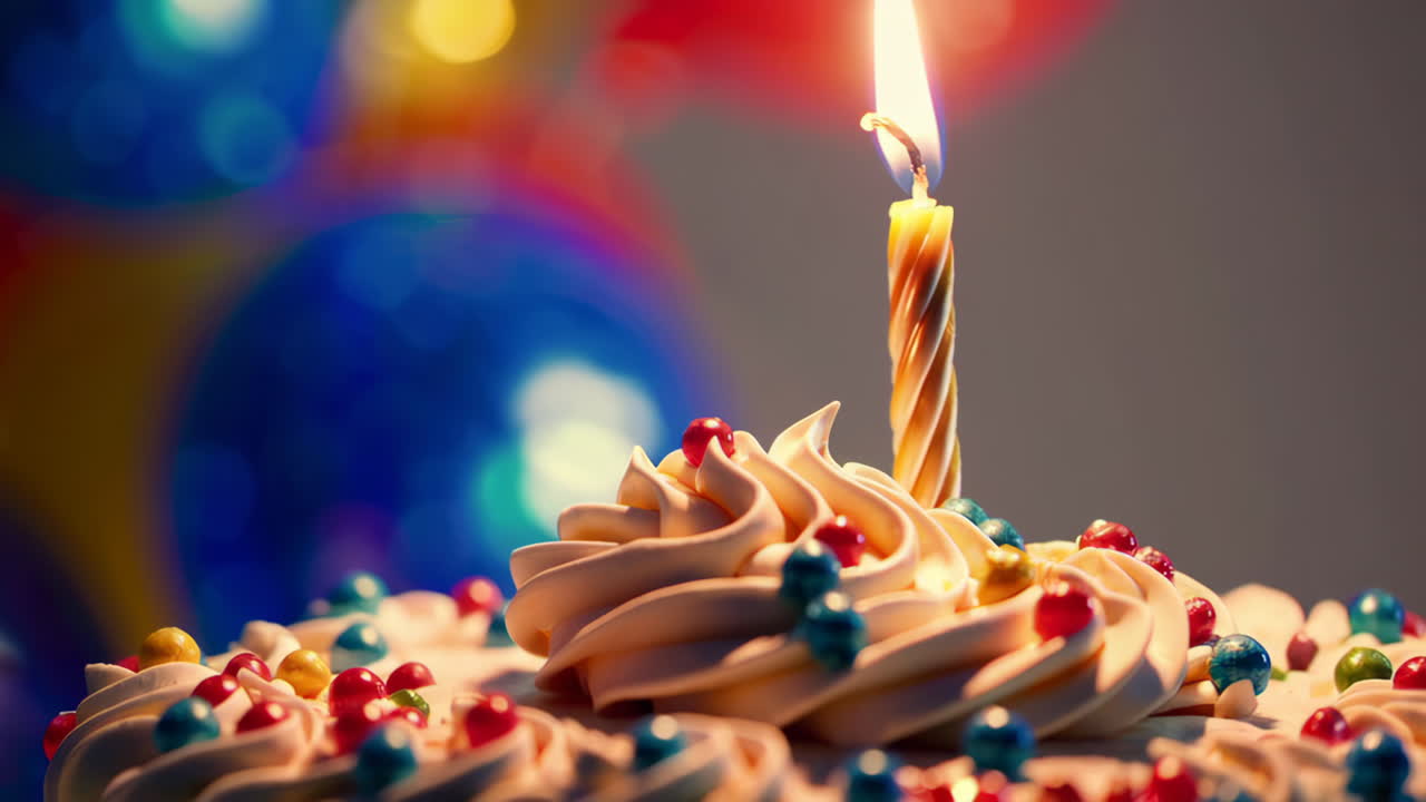 pastel de cumpleaños con vela