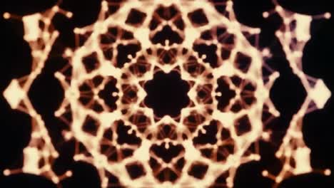 Dynamic light formations unfold in a captivating display, showcasing intricate geometric patterns and vibrant colors.
