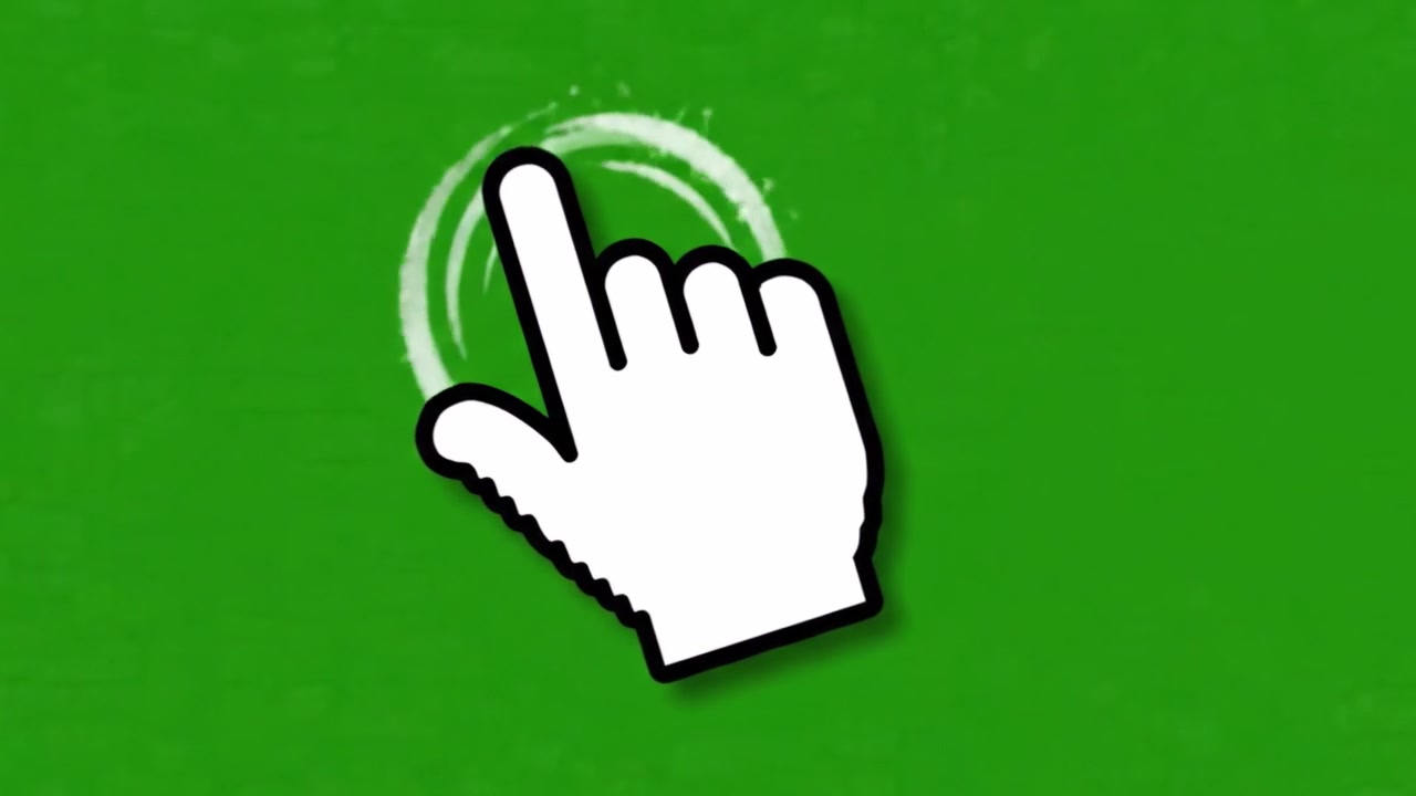Uno sfondo verde vibrante passa da una tela semplice a un'icona dinamica di una mano che punta verso l'alto, simboleggiando interazione e coinvolgimento in un contesto digitale.
