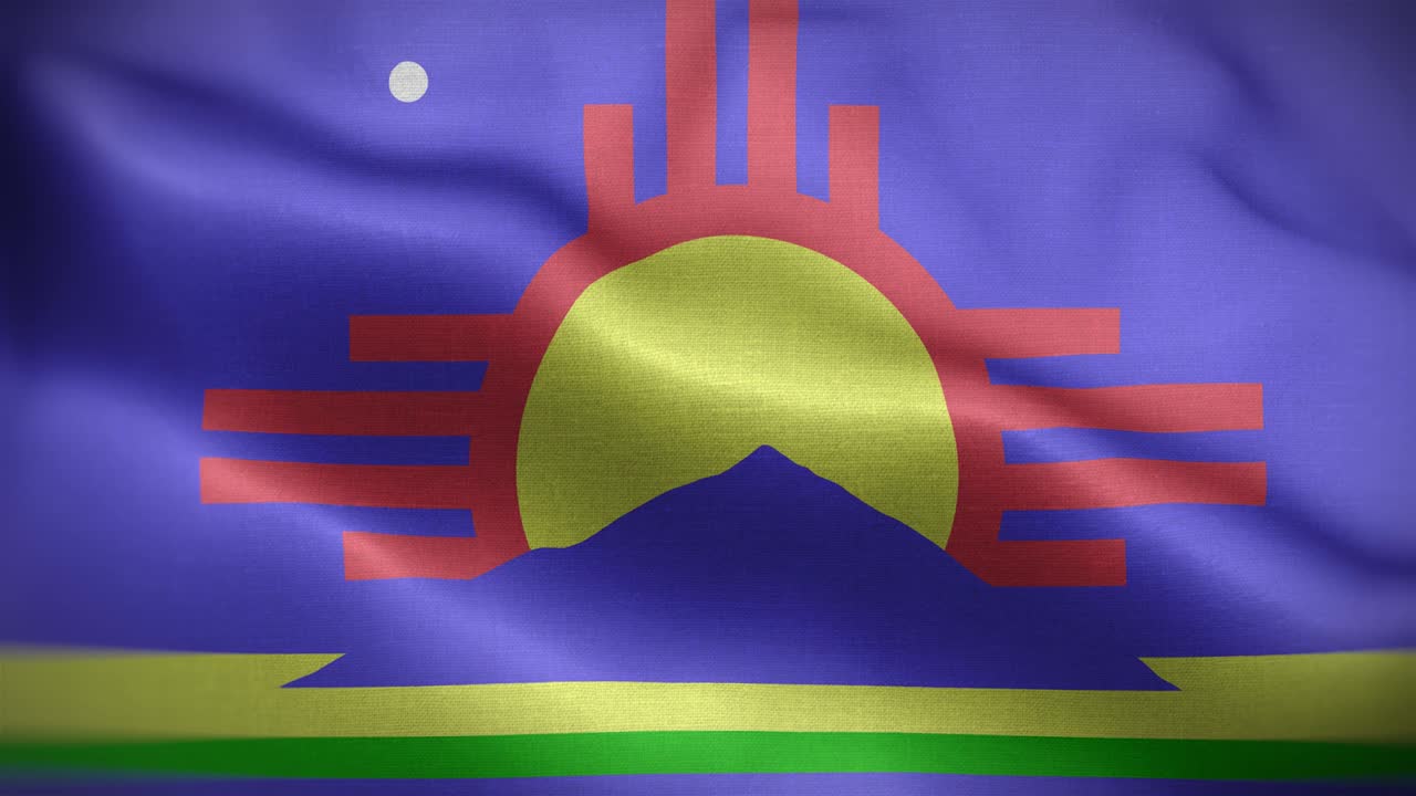 roswell nueva bandera de méxico bucle de fondo 4k
