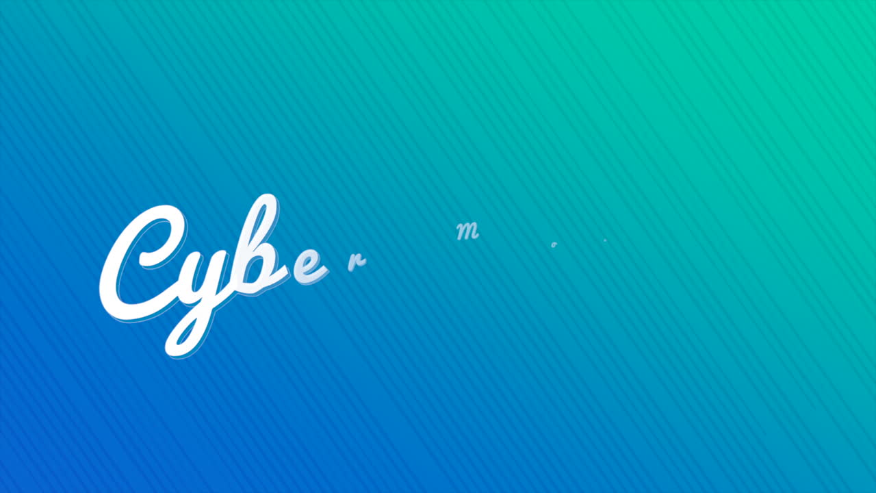 블루 그라데이션에 현대 사이버 월요일 텍스트