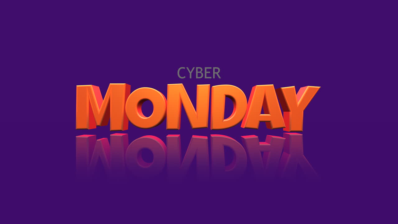 sombras caprichosas: texto de dibujos animados de cyber monday en gradiente