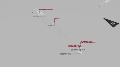 3d land map maldives
