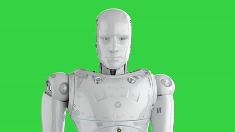 robot con teléfono móvil