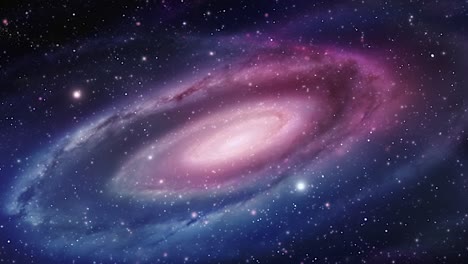 Weltraumgalaxie-Animation,-Wissenschaftliche-3D-Illustration