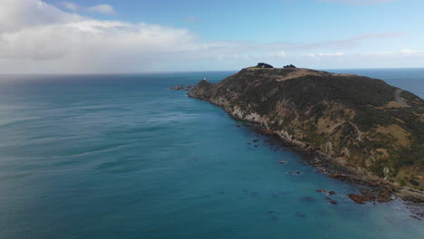 beautiful aerial drone view of the scenic coastline of new zealand's south island