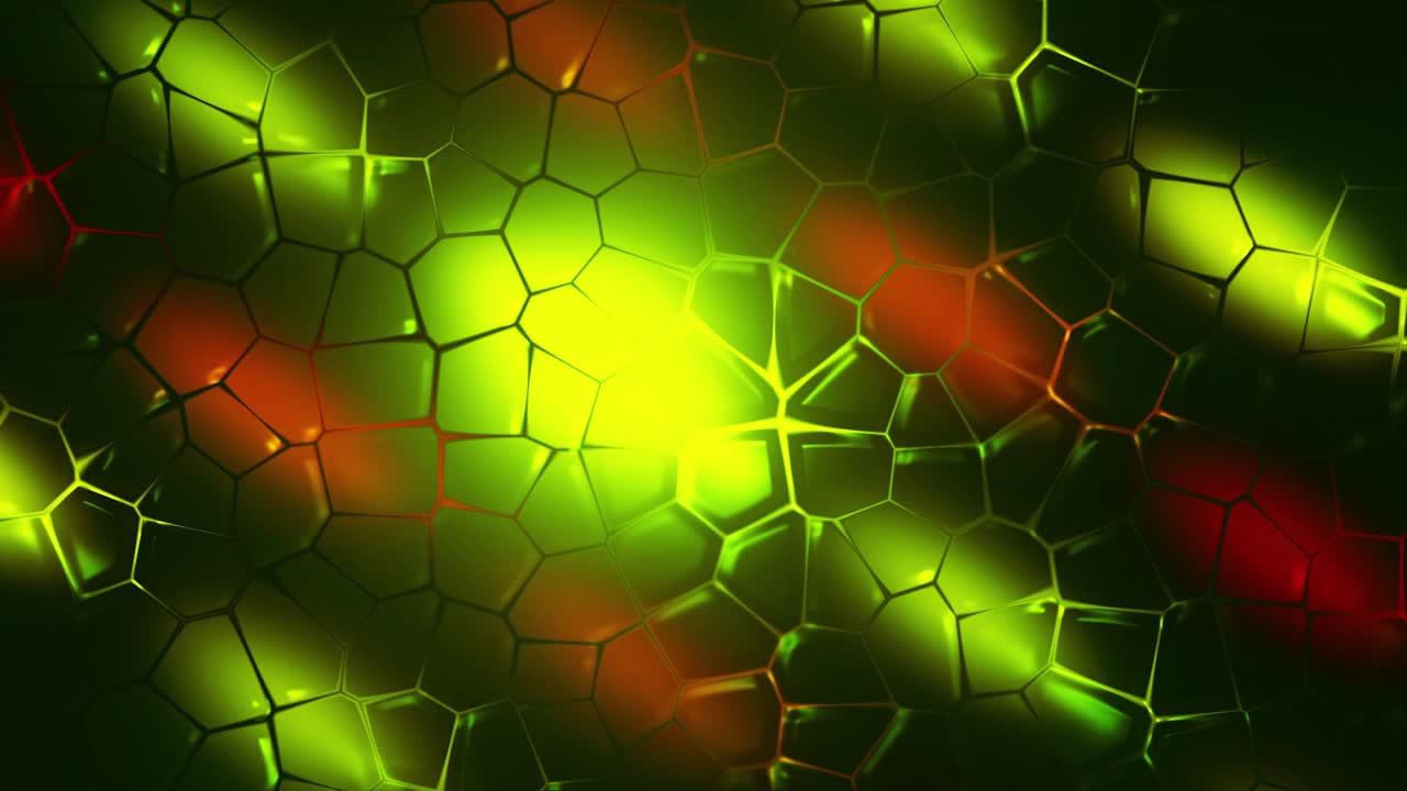 patrón geométrico abstracto con luces verdes y rojas