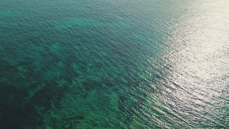 aerial view of blue water of adriatic sea