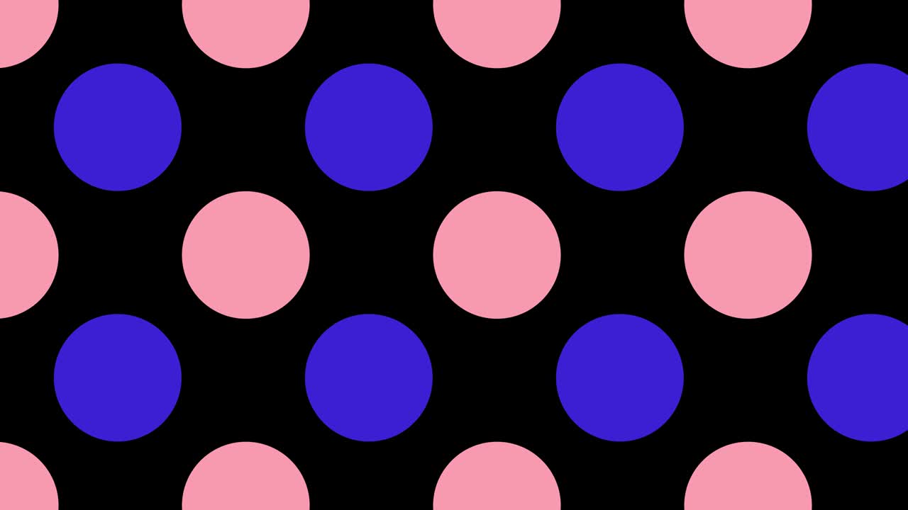 Sfondo a pois, grafica in movimento