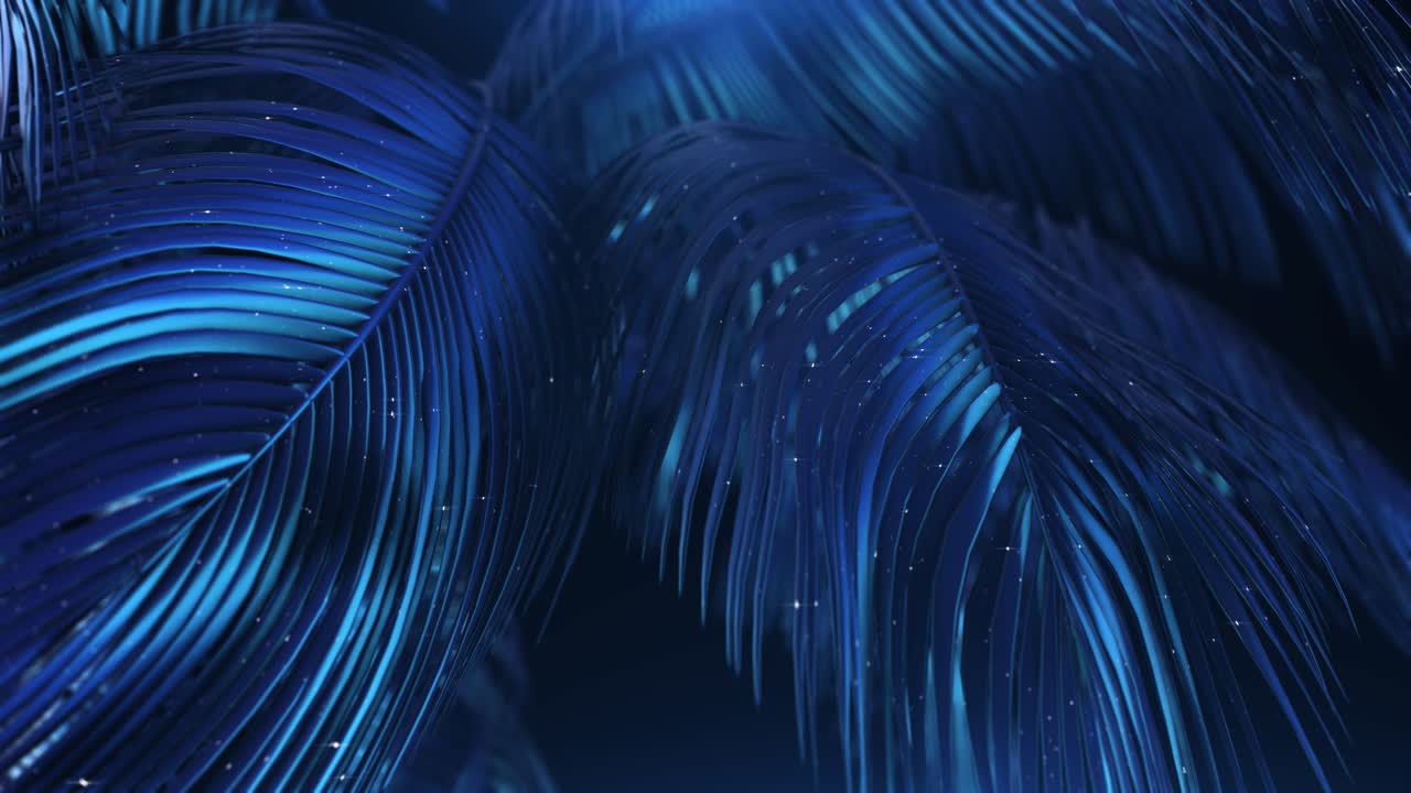 추상적인 파란색 잎 배경