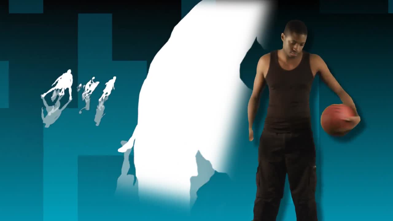 농구를 보여주는 3d 애니메이션