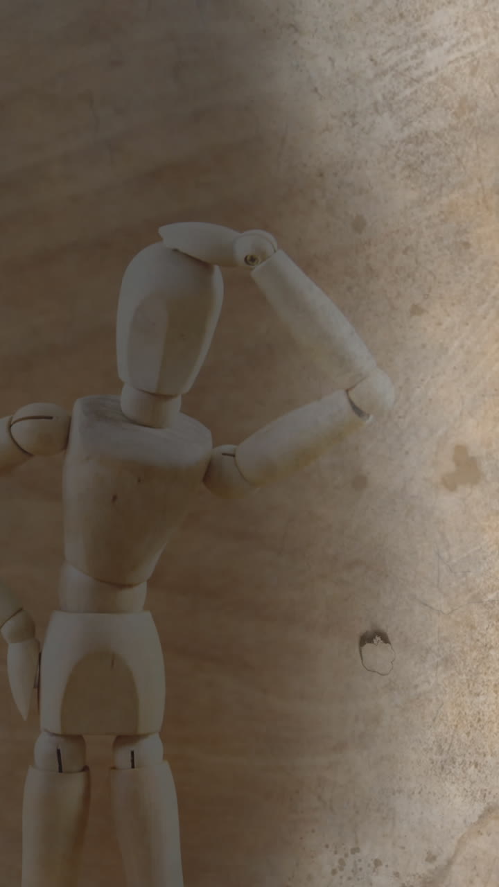 animación del stock de película sobre el maniquí