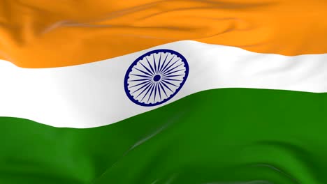 ondeando una bandera en bucle como fondo de la india