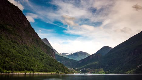 timelapse geiranger fjord norway