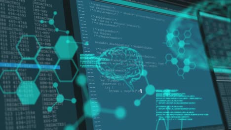 Animation of brains over data processing