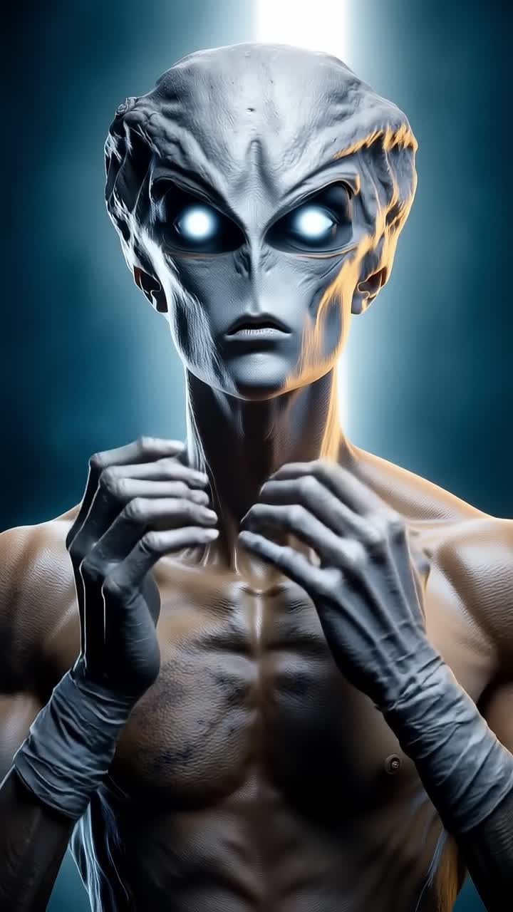 A man with a face covered in silver paint covering his face with his hands