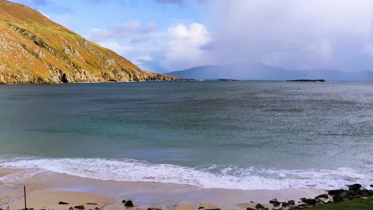 Keem Beach Achill Island.Keem Bay on Achill Island off the coast of Co Mayo is one of the best in the world