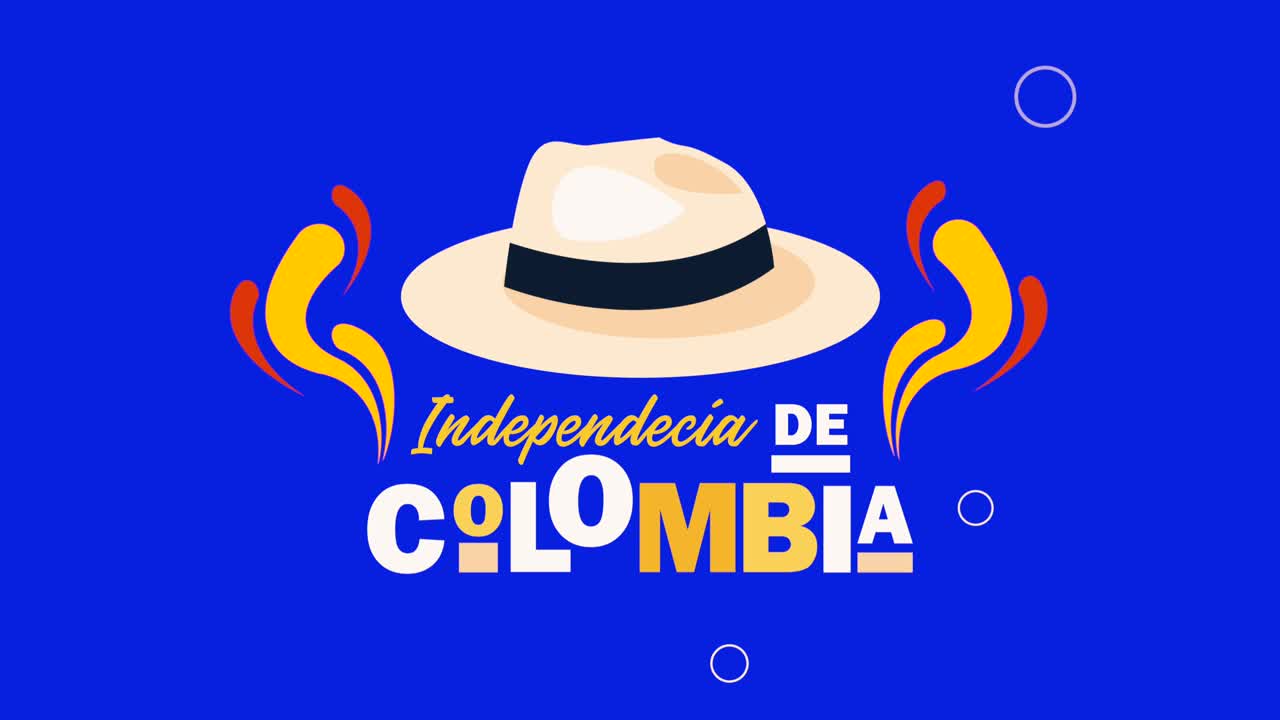 independencia de colombia celebration lettering