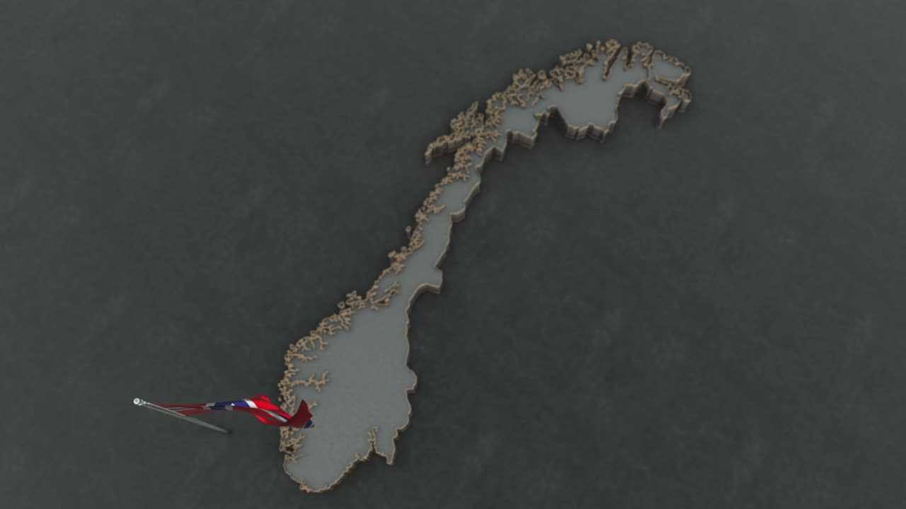 노르웨이 지도 배경 4k