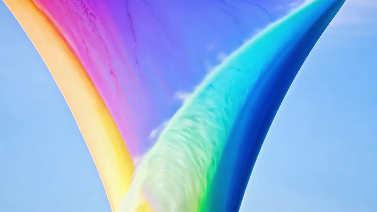 하늘에 있는 추상적인 무지개