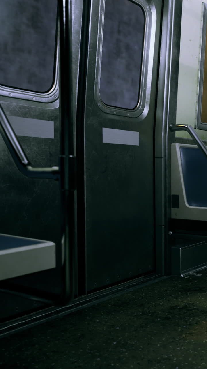 Interno della metropolitana durante un momento tranquillo in città