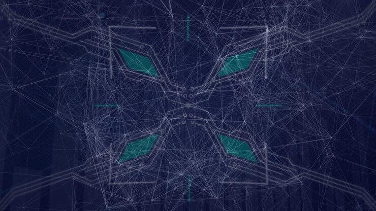 Animation of network of connections over data processing