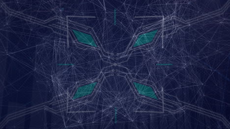 animación de la red de conexiones a través del procesamiento de datos
