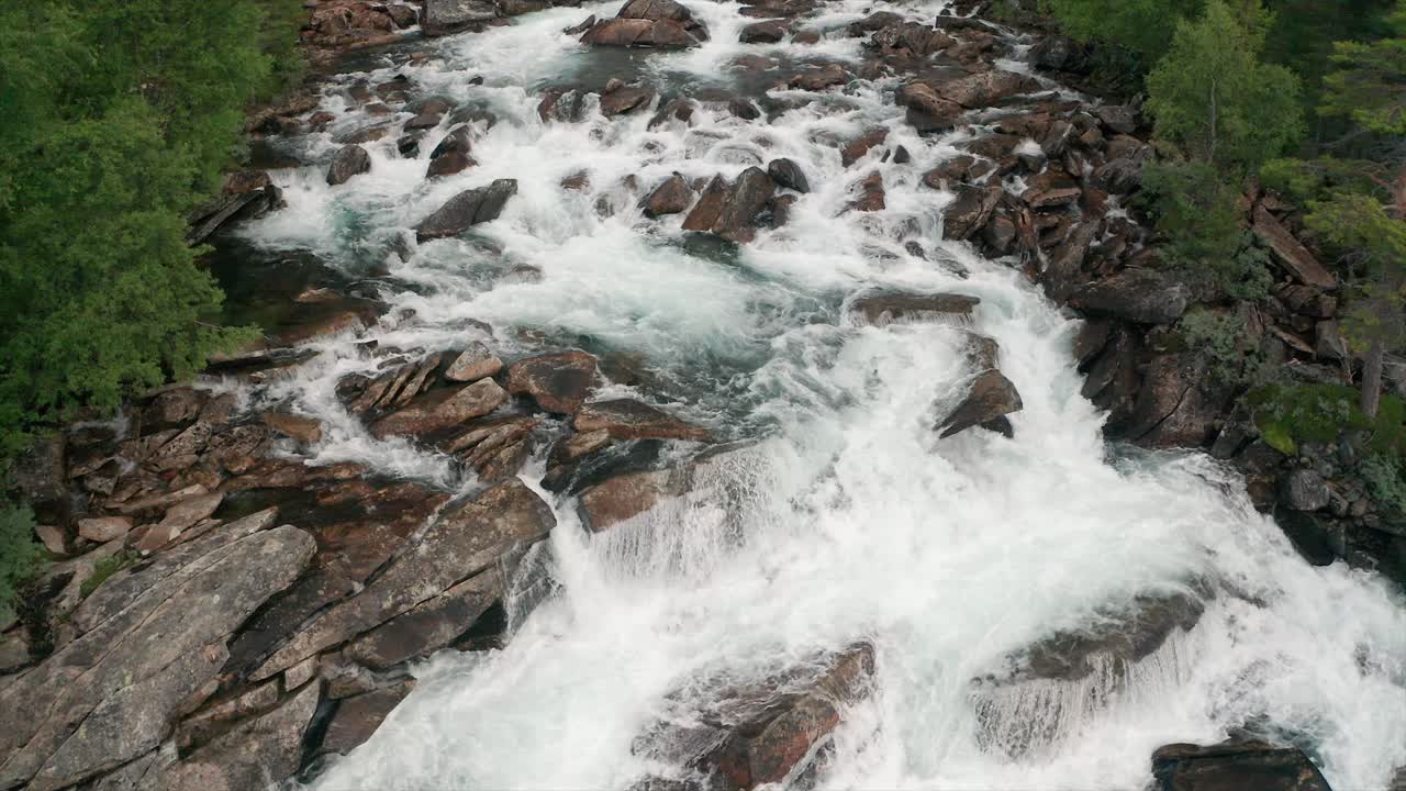 Luonosjahka river near the Arctic circle, seen from above