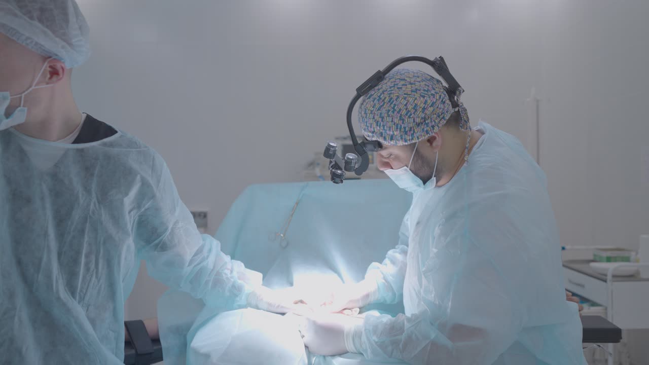 수술실에서 수술 절차