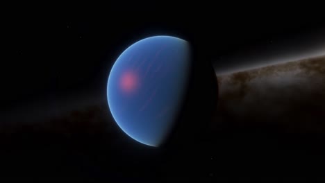 Kepler-51d-Planet-Rendert-Hdr-Mit-Milchstraße-Im-Hintergrund,-Der-Um-Ihn-Herumschwenkt