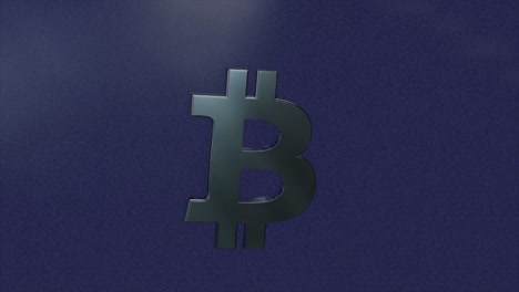 bitcoin symbol on dark blue background