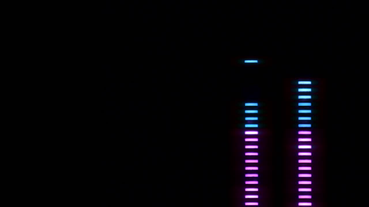 Audio level metering close up