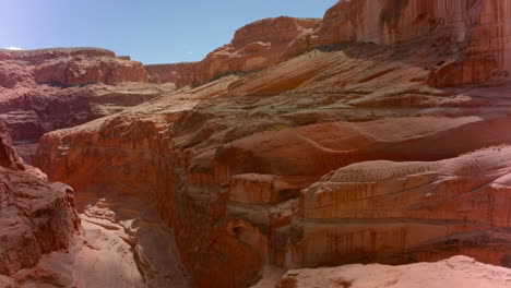 vast red rock canyon under a clear sky