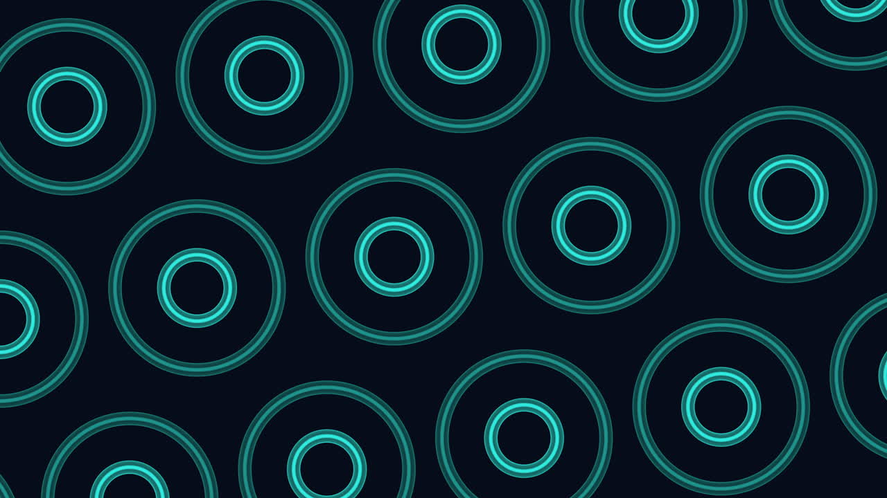 A striking design featuring a blue circular pattern on a black background, with glowing circles overlapping in a mystifying and futuristic arrangement
